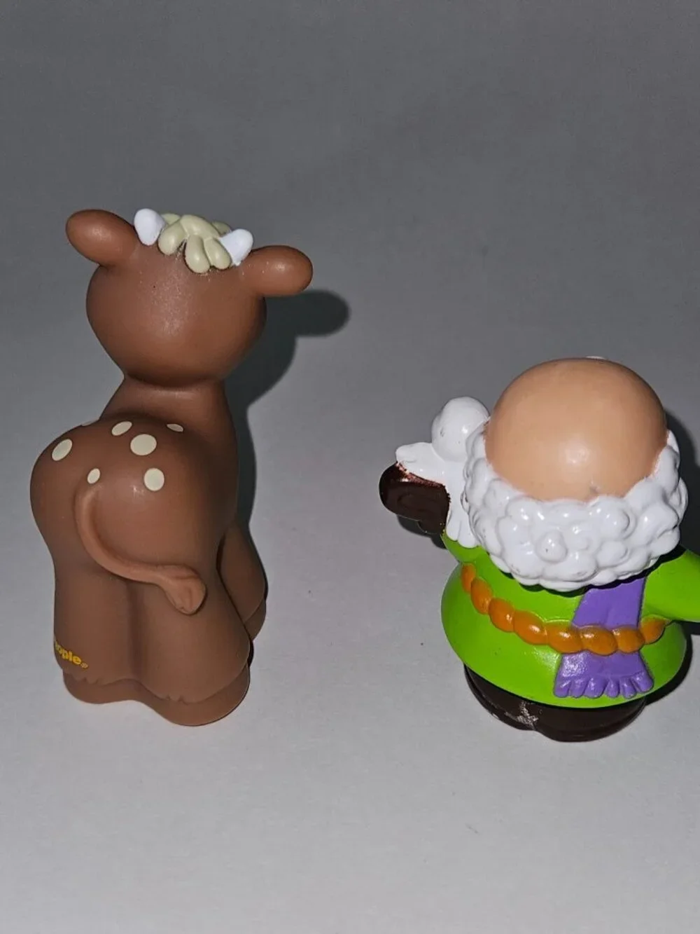 Fisher Price Little People Figure Lot Noah Animals Cow Giraffe READ Bible Zoo